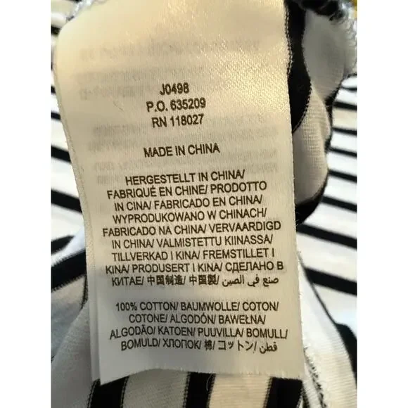 Boden Ella long sleeve Breton  striped cotton white and black US 12 - Picture 8 of 8